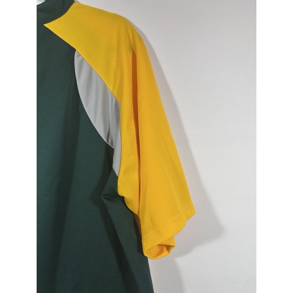 Oakland Athletics Pullover Mens XL Green Yellow 1 4 Zip MLB Fan Gear - Picture 7 of 16